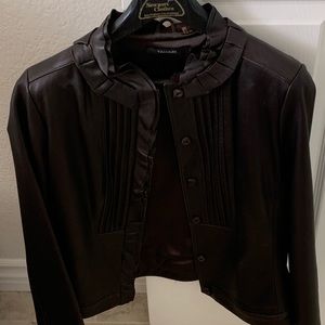 Super soft Tahari lamb leather jacket worn 2x